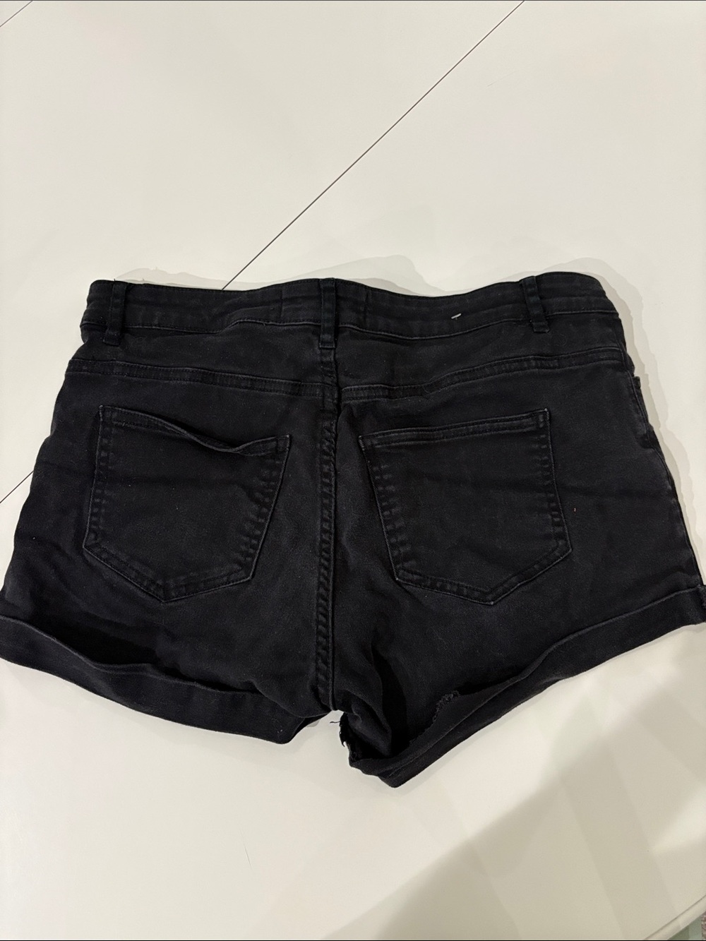 New York Laundry Black High-Rise Denim Shorts - Picture 3 of 3